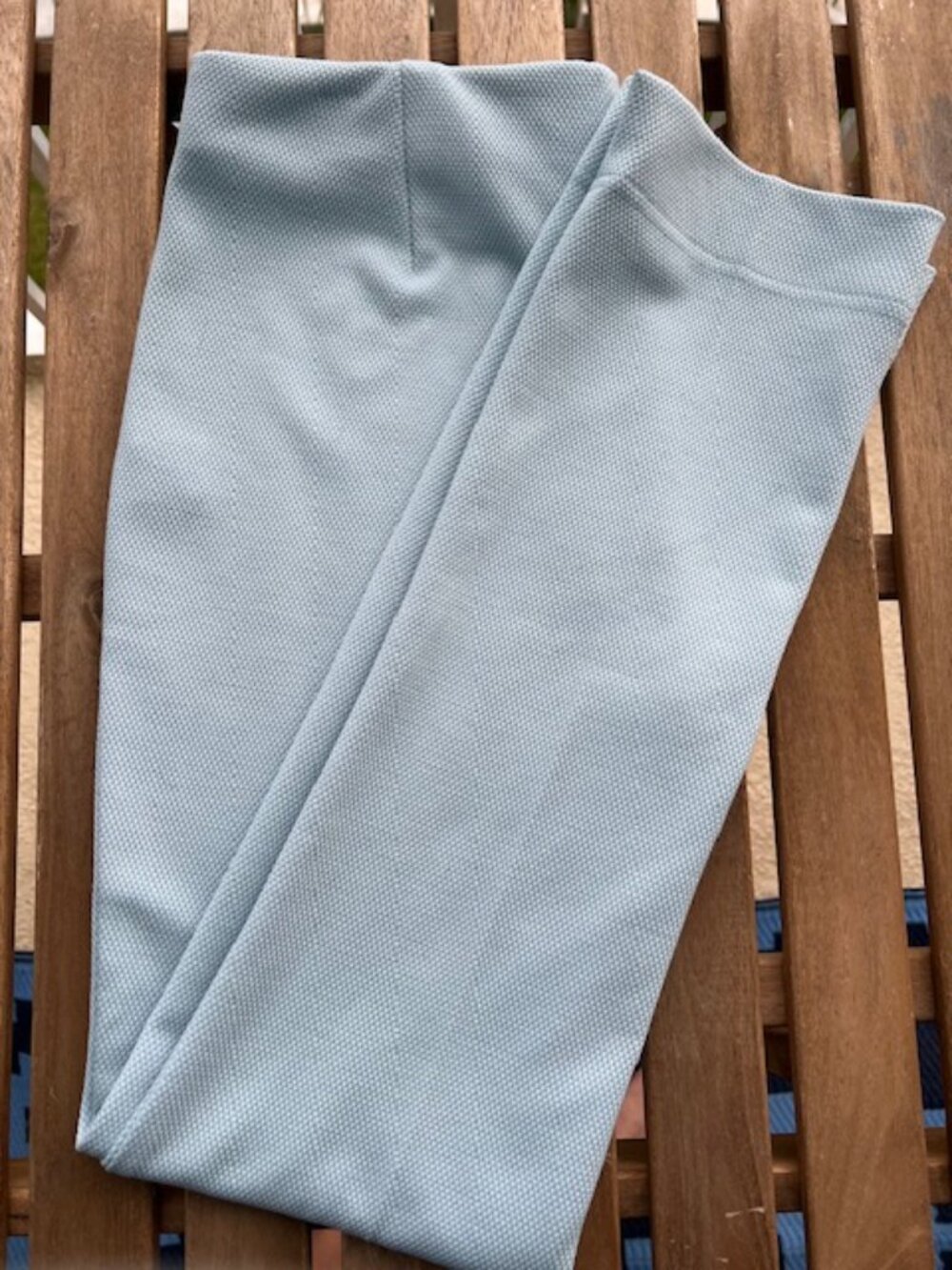 Peace of Cloth Solstice Pique Knit Annie Pull-on Pant, blue XS NWT